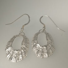 Load image into Gallery viewer, Silver Marazion limpet shell earrings handmade by Sharon McSwiney