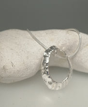 Load image into Gallery viewer, Large Marazion beach limpet silver necklace handmade by Sharon McSwiney St Ives