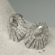 Load image into Gallery viewer, Sterling silver tiny Marazion limpet shell stud earrings handmade by Sharon McSwiney