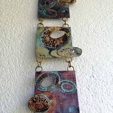 Load image into Gallery viewer, Mini metalwork wall panel with etched limpet designs by Sharon McSwiney