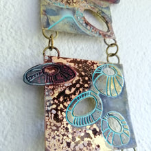 Load image into Gallery viewer, Mini metalwork wall panel detail with etched limpet designs by Sharon McSwiney
