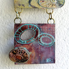 Load image into Gallery viewer, Mini metalwork wall panel detail with etched limpet designs by Sharon McSwiney