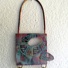 Load image into Gallery viewer, Mini metalwork wall panel detail with etched limpet designs by Sharon McSwiney