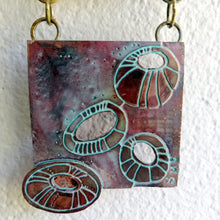 Load image into Gallery viewer, Mini metalwork wall panel detail with etched limpet designs by Sharon McSwiney