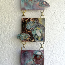 Load image into Gallery viewer, Mini metalwork wall panel with etched limpet designs by Sharon McSwiney