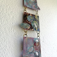 Load image into Gallery viewer, Mini metalwork wall panel detail with etched limpet designs by Sharon McSwiney