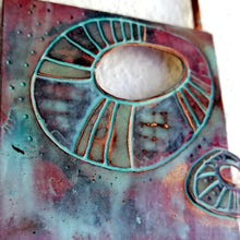 Load image into Gallery viewer, Mini metalwork wall panel detail with etched limpet designs by Sharon McSwiney