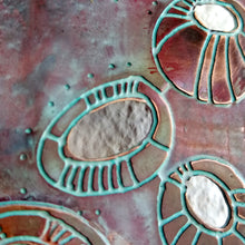 Load image into Gallery viewer, Mini metalwork wall panel detail with etched limpet designs by Sharon McSwiney