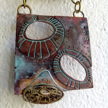 Load image into Gallery viewer, Mini metalwork wall panel detail with etched limpet designs by Sharon McSwiney