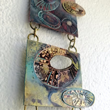 Load image into Gallery viewer, Mini metalwork wall panel detail with etched limpet designs by Sharon McSwiney