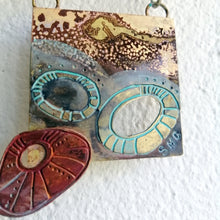 Load image into Gallery viewer, Mini metalwork wall panel detail with etched limpet designs by Sharon McSwiney