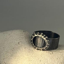 Load image into Gallery viewer, Porthmeor oxidised adjustable limpet shell ring