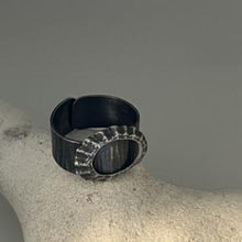 Load image into Gallery viewer, Porthmeor oxidised adjustable limpet shell ring