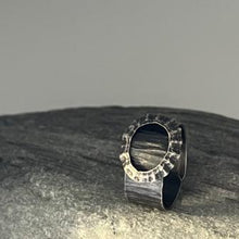 Load image into Gallery viewer, Porthmeor oxidised adjustable limpet shell ring