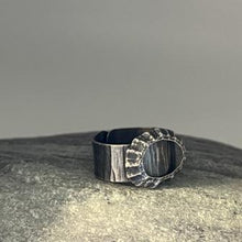 Load image into Gallery viewer, Porthmeor oxidised adjustable limpet shell ring