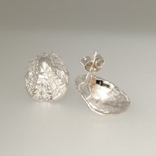 Load image into Gallery viewer, Sterling silver porthminster beach limpet stud earrings handmade by Sharon McSwiney