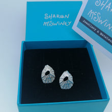 Load image into Gallery viewer, Sennen Cove limpet shell earrings in sterling silver handmade by Sharon McSwiney