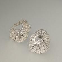 Load image into Gallery viewer, Sennen Cove limpet shell earrings in sterling silver handmade by Sharon McSwiney