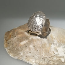 Load image into Gallery viewer, Sennen Cove limpet adjustable ring in sterling silver handmade by Sharon McSwiney