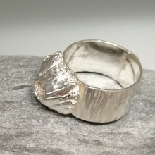 Load image into Gallery viewer, Handmade sterling silver barnacle ring by Sharon McSwiney, St Ives