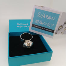 Load image into Gallery viewer, Handmade sterling silver barnacle ring by Sharon McSwiney, St Ives in gift box
