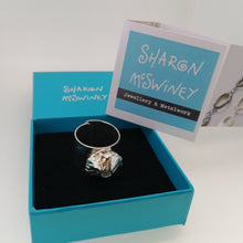 Load image into Gallery viewer, Handmade sterling silver barnacle ring by Sharon McSwiney, St Ives in gift box
