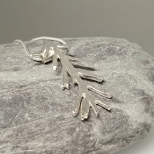Load image into Gallery viewer, seaweed frond necklace sterling silver pendant handmade by Sharon McSwiney St Ives