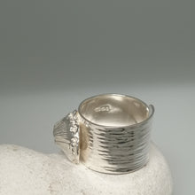 Load image into Gallery viewer, Handmade sterling silver barnacle ring by Sharon McSwiney, St Ives
