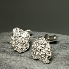 Load image into Gallery viewer, Porthmeor Beach Sterling silver Cuff links by Sharon McSwiney in St Ives