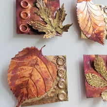 Load image into Gallery viewer, Autumn leaves in copper & brass framed metal artwork by Sharon McSwiney
