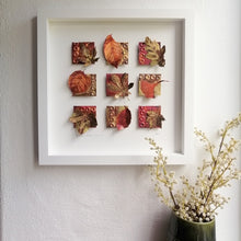 Load image into Gallery viewer, Autumn leaves in copper & brass framed metal artwork by Sharon McSwiney