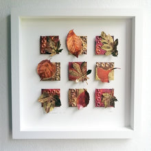 Load image into Gallery viewer, Autumn leaves in copper & brass framed metal artwork by Sharon McSwiney