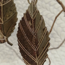 Load image into Gallery viewer, Small brass beech leaf decorations handmade by Sharon McSwiney