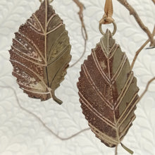 Load image into Gallery viewer, Small brass beech leaf decorations handmade by Sharon McSwiney