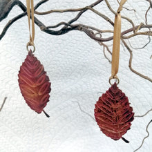 Load image into Gallery viewer, Beech leaf decoration in copper handmade by Sharon McSwiney