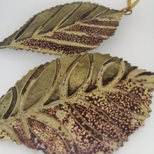 Load image into Gallery viewer, Large brass beech leaf decorations handmade by Sharon McSwiney