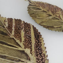 Load image into Gallery viewer, Large brass beech leaf decorations handmade by Sharon McSwiney