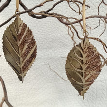 Load image into Gallery viewer, Large brass beech leaf decorations handmade by Sharon McSwiney