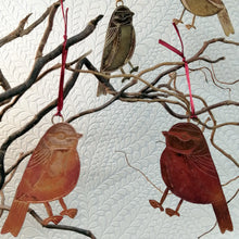 Load image into Gallery viewer, Bluetit bird decoration in copper handmade by Sharon McSwiney