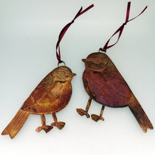 Load image into Gallery viewer, Bluetit bird decoration in copper handmade by Sharon McSwiney 
