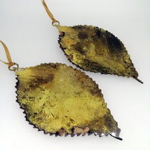 Load image into Gallery viewer, Large brass beech leaf decorations handmade by Sharon McSwiney