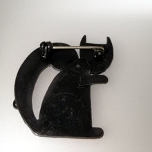 Load image into Gallery viewer, Squirrel brooch reverse view in a copper finish handmade by Sharon McSwiney