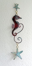 Load image into Gallery viewer, copper seahorse hanging decoration handmade by Sharon McSwiney