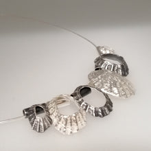 Load image into Gallery viewer, Multi limpet Cornish Coast sterling silver neck piece handmade by Sharon McSwiney