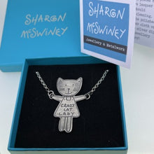 Load image into Gallery viewer, Crazy cat lady necklace