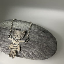 Load image into Gallery viewer, Crazy cat lady necklace