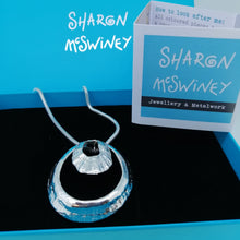 Load image into Gallery viewer, sterling silver double limpet pendant necklace by Sharon McSwiney in St Ives, Cornwall in gift box