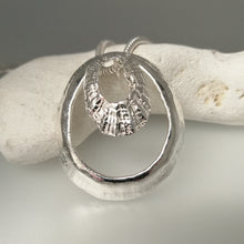 Load image into Gallery viewer, sterling silver double limpet pendant necklace by Sharon McSwiney in St Ives, Cornwall