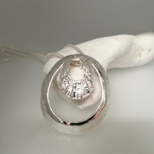 Load image into Gallery viewer, sterling silver double limpet pendant necklace by Sharon McSwiney in St Ives, Cornwall
