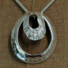 Load image into Gallery viewer, sterling silver double limpet pendant necklace by Sharon McSwiney in St Ives, Cornwall